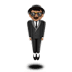 🕴🏽 person in suit levitating: medium skin tone display on Apple